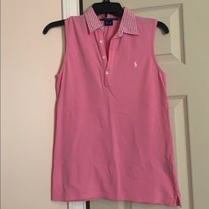 Sleeveless women’s polo